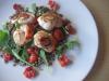 Scallops with Lentils and Roasted Tomato